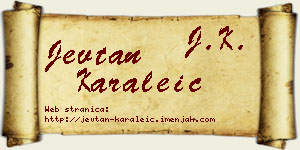 Jevtan Karaleić vizit kartica